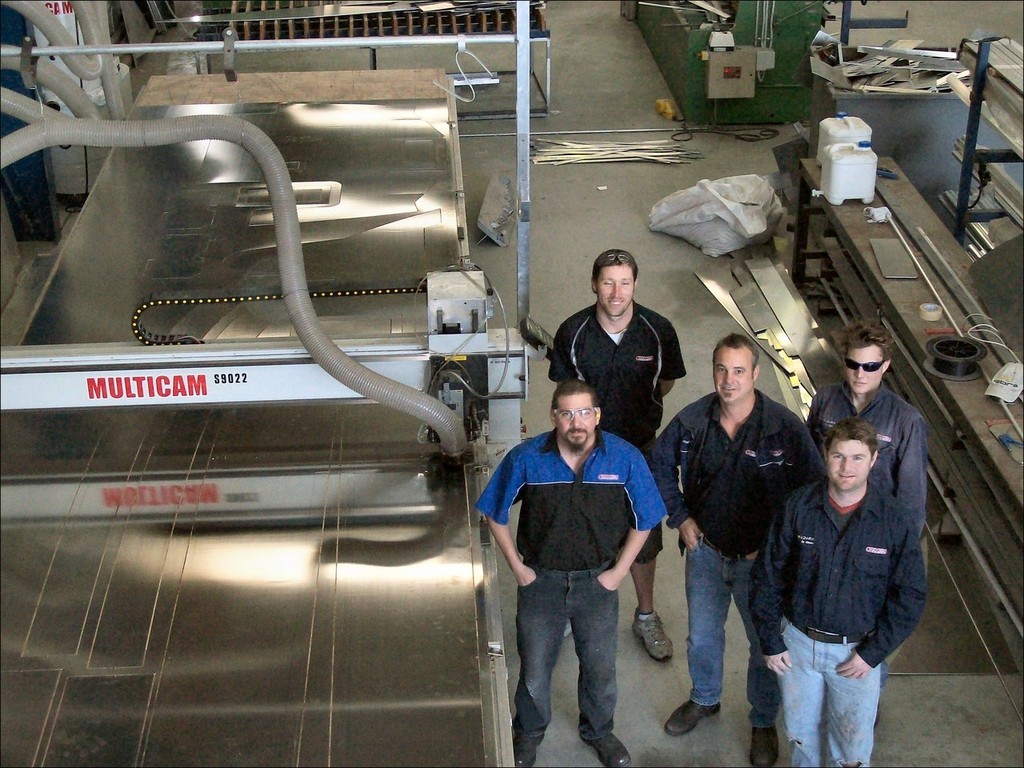 Multicam CNC router is invaluable for working with large sheets of aluminium. © MIAA